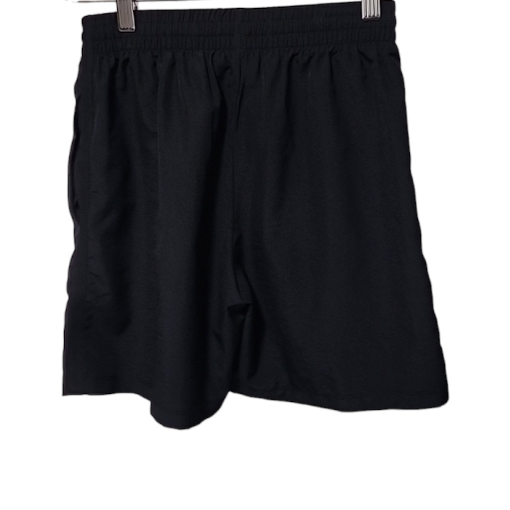 NIKE DRI-FIT Black Shorts Boys M 10 12 White Swoosh Running Track Sports Hybrid - Picture 6 of 11